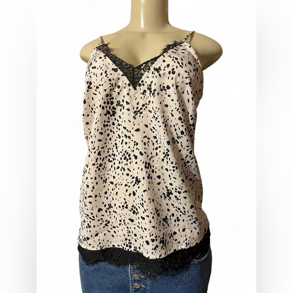 A New Day Black And Cream Spotted Camisole